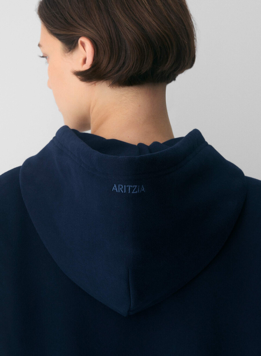 hanorac confortabil din fleece cu fermoar tip boyfriend tip pătrat admiral