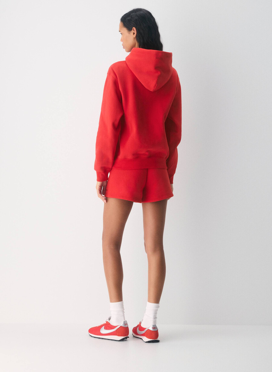 hanorac confortabil din fleece perfect roșu intermitent