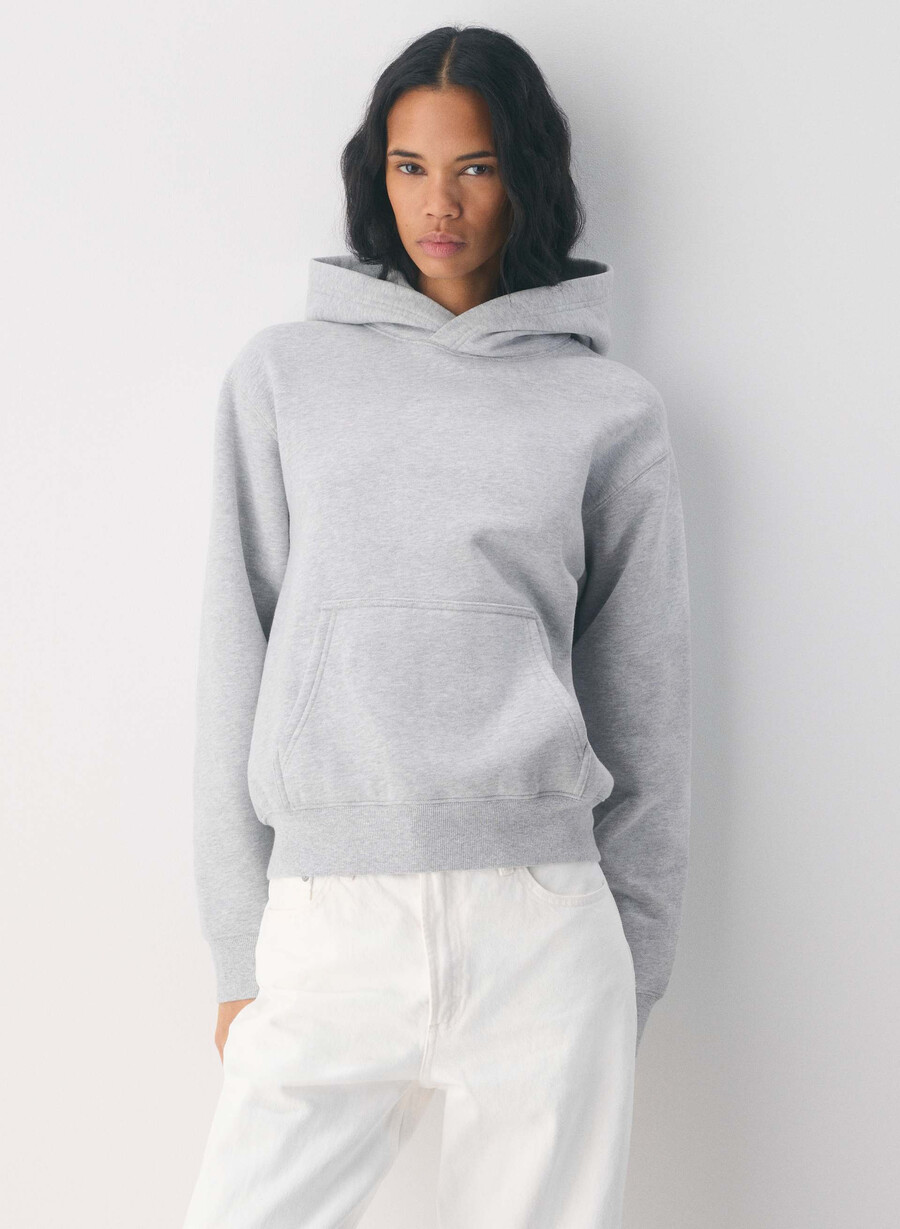 hanorac confortabil din fleece perfect heather chrome