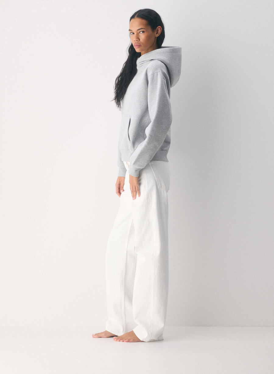 hanorac confortabil din fleece perfect heather chrome