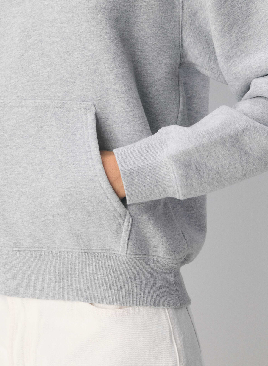 hanorac confortabil din fleece perfect heather chrome