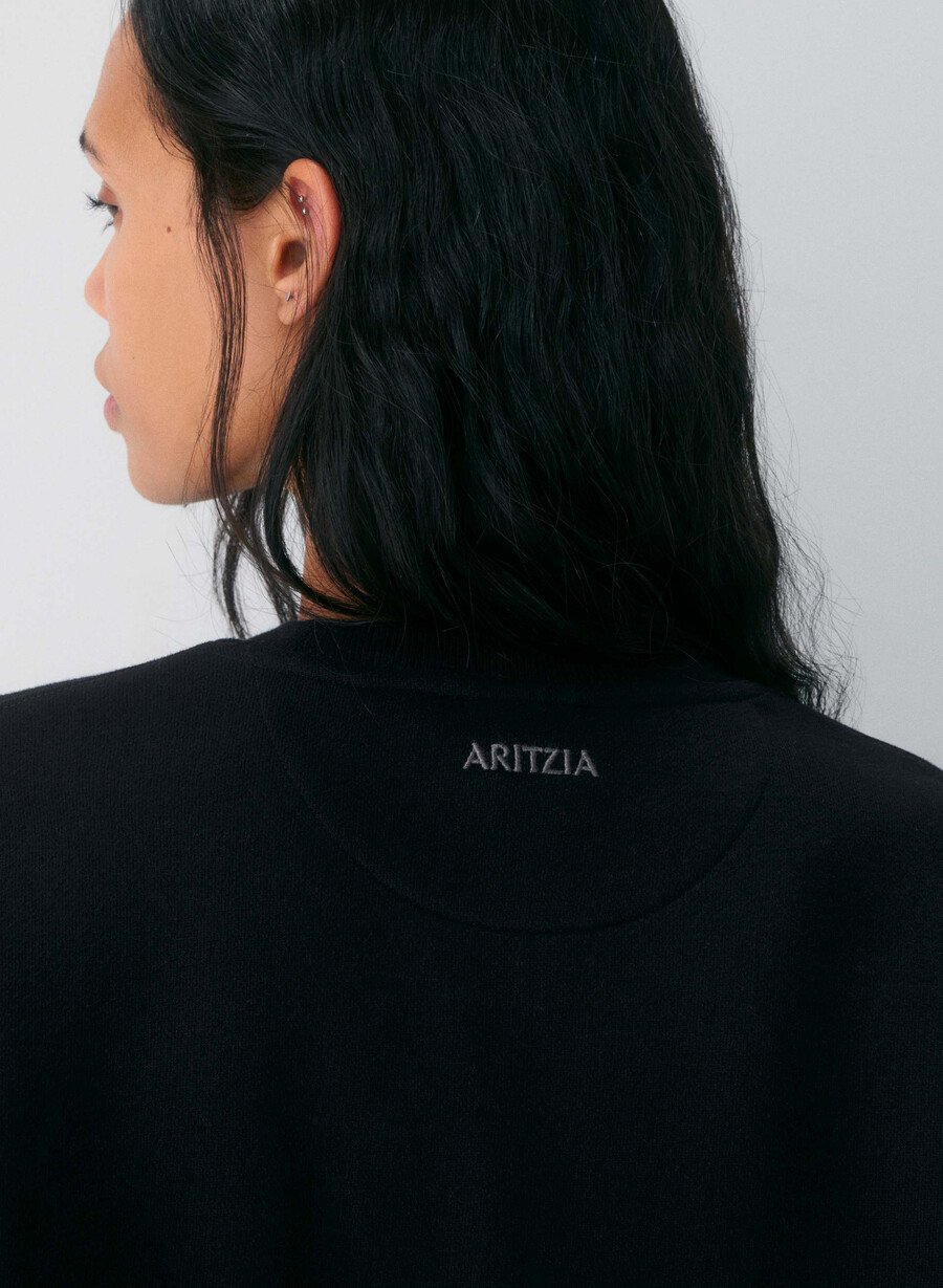 hanorac cozy sweatfleece perfect crew negru