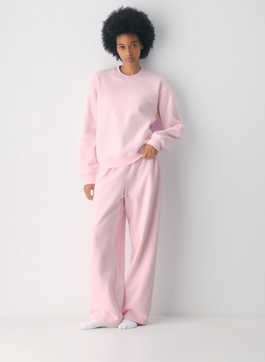 hanorac confortabil din fleece perfect crew villa pink
