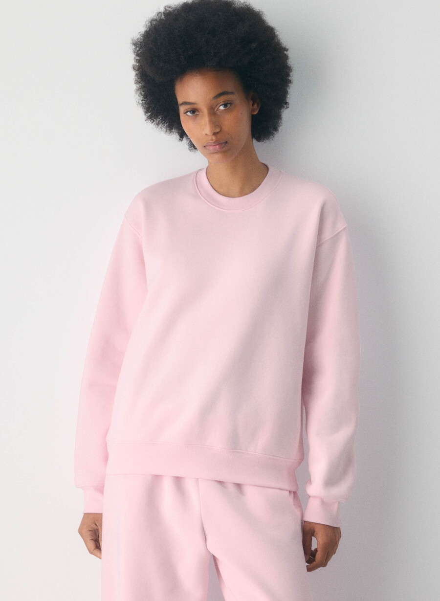 hanorac confortabil din fleece perfect crew villa pink