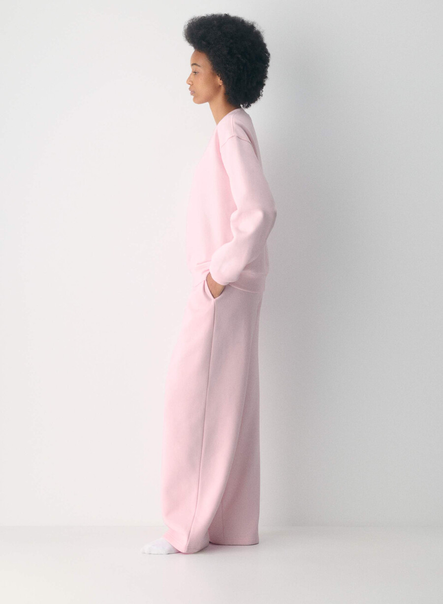 hanorac confortabil din fleece perfect crew villa pink
