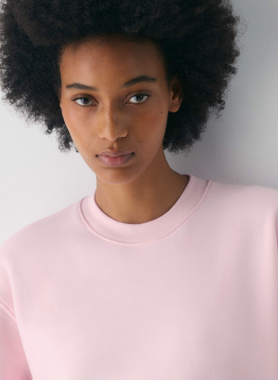hanorac confortabil din fleece perfect crew villa pink
