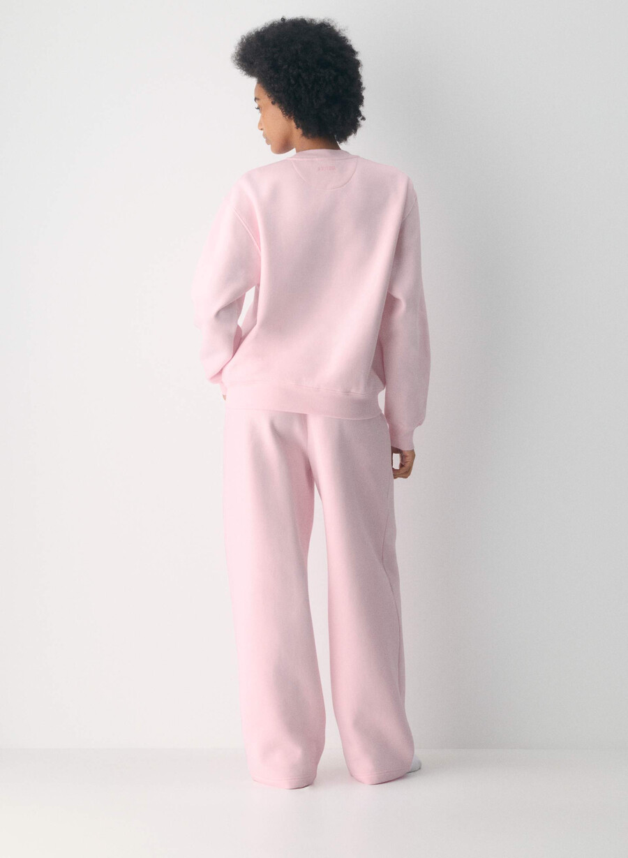 hanorac confortabil din fleece perfect crew villa pink