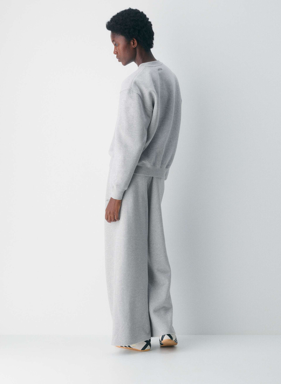hanorac confortabil din fleece perfect crew heather chrome