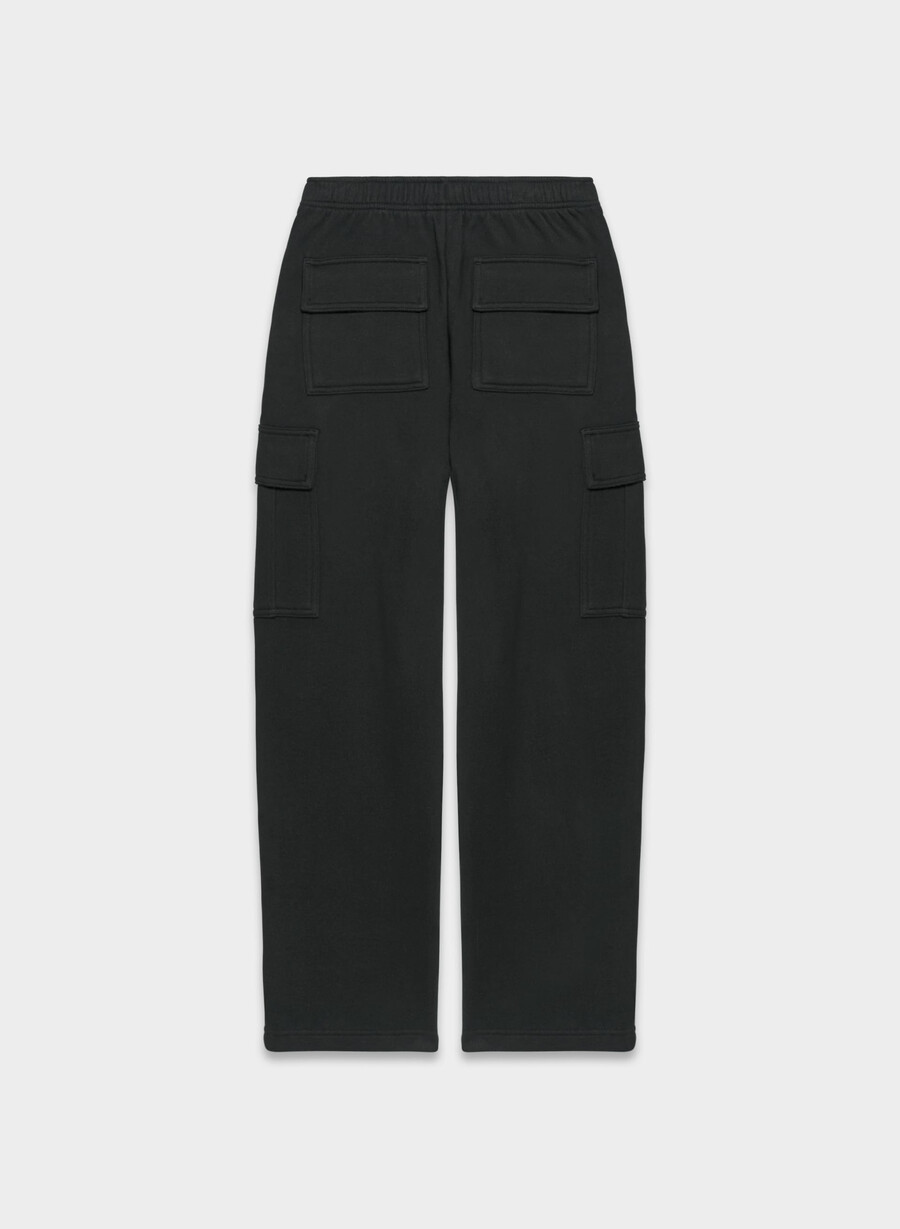 pantaloni de trening cozy sweatfleece mega cargo negri