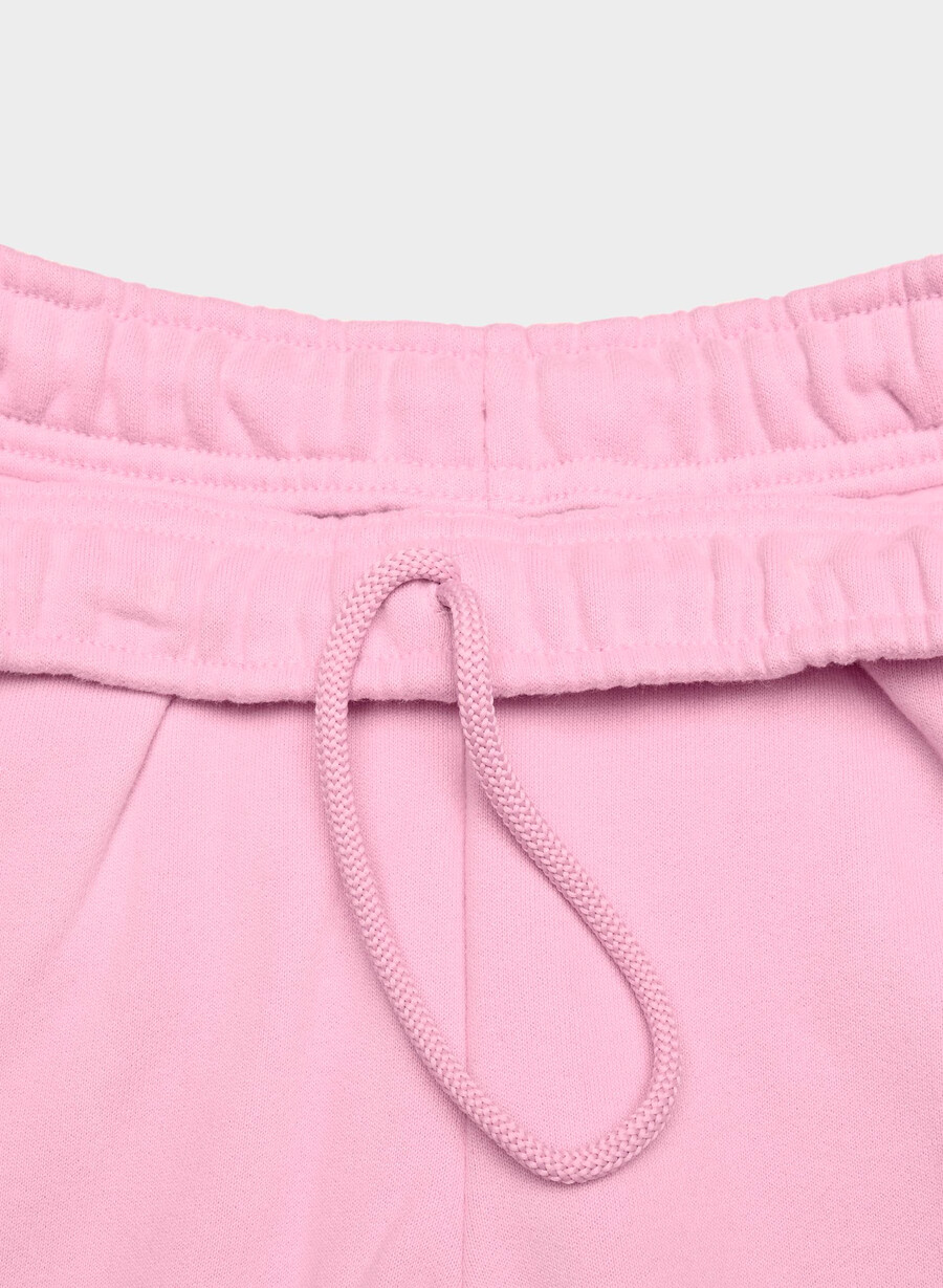 pantaloni de trening confortabili din fleece mega cargo morganite pink