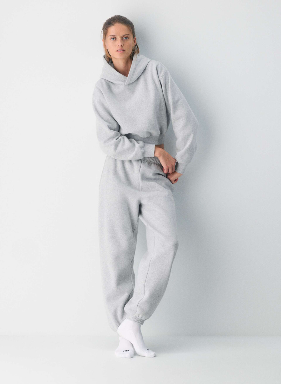 pantaloni de trening cozy sweatfleece mega jogger heather chrome