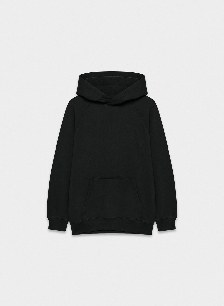 hanorac confortabil din fleece mega raglan negru