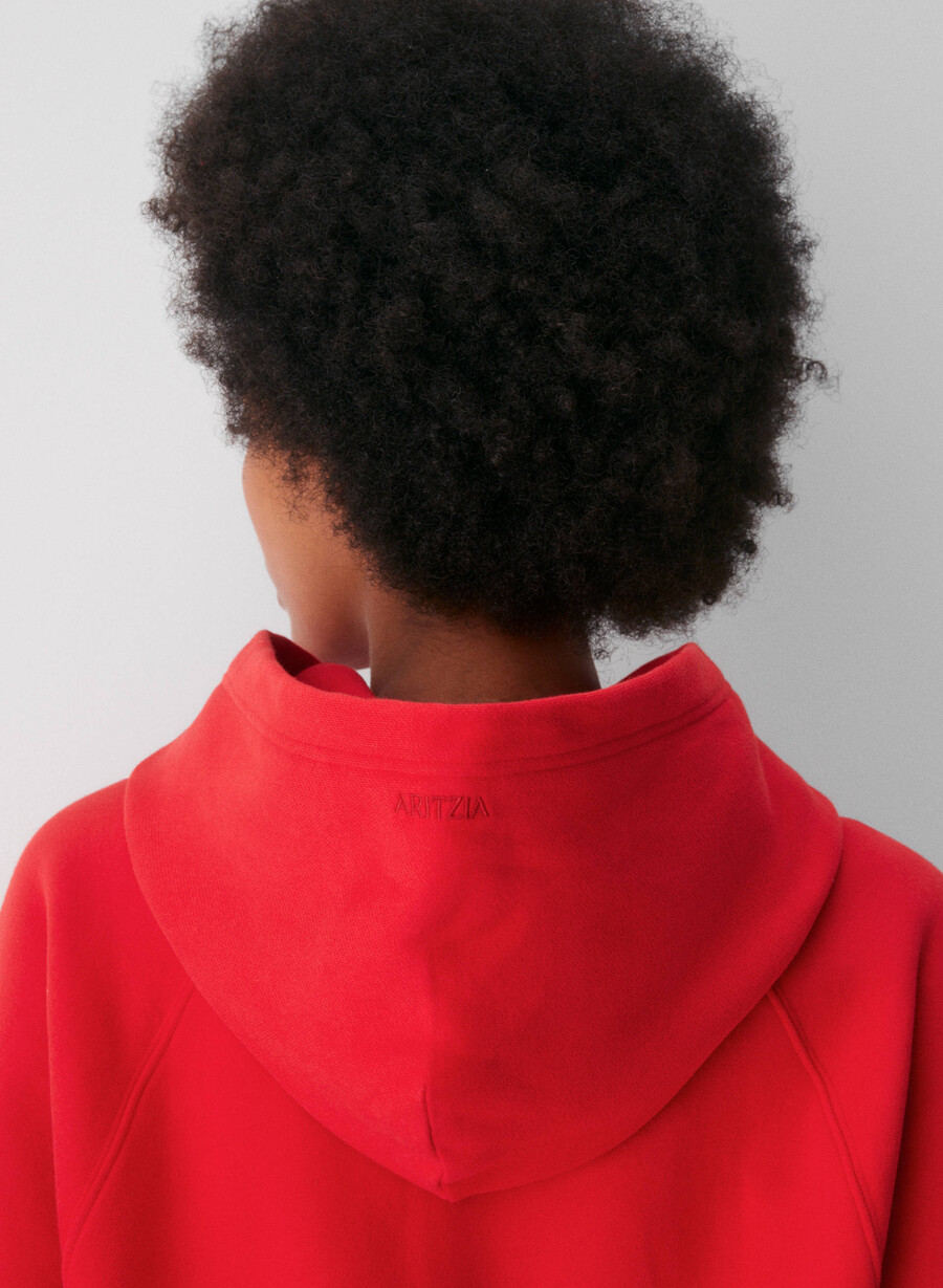 hanorac confortabil din fleece mega raglan roșu intermitent