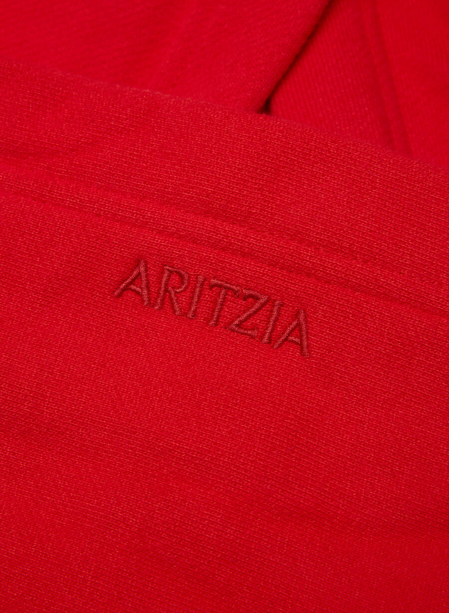hanorac confortabil din fleece mega raglan roșu intermitent