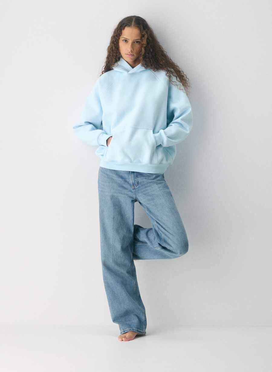 hanorac confortabil din fleece mega raglan villa blue