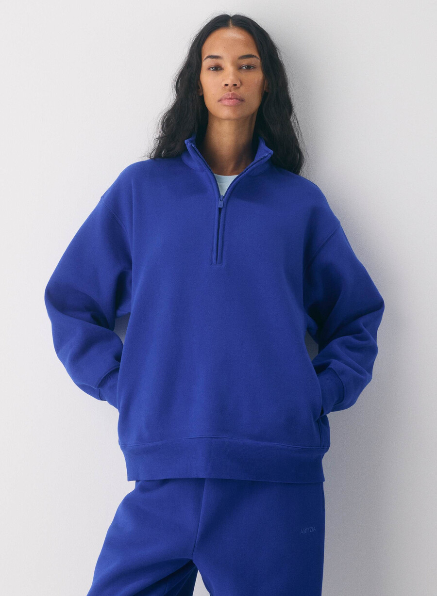 jachetă confortabilă din fleece cu fermoar 12 boyfriend ablaze blue