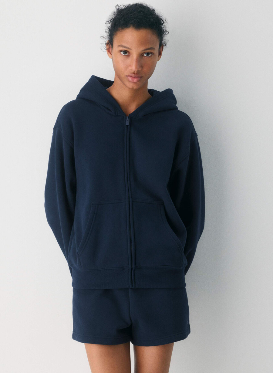 hanorac confortabil din fleece cu fermoar perfect admiral