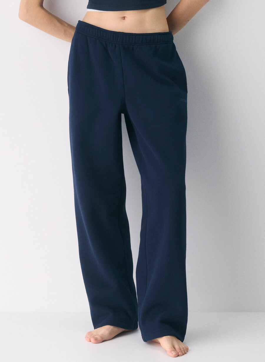 pantaloni de trening confortabili din fleece mega straight admiral
