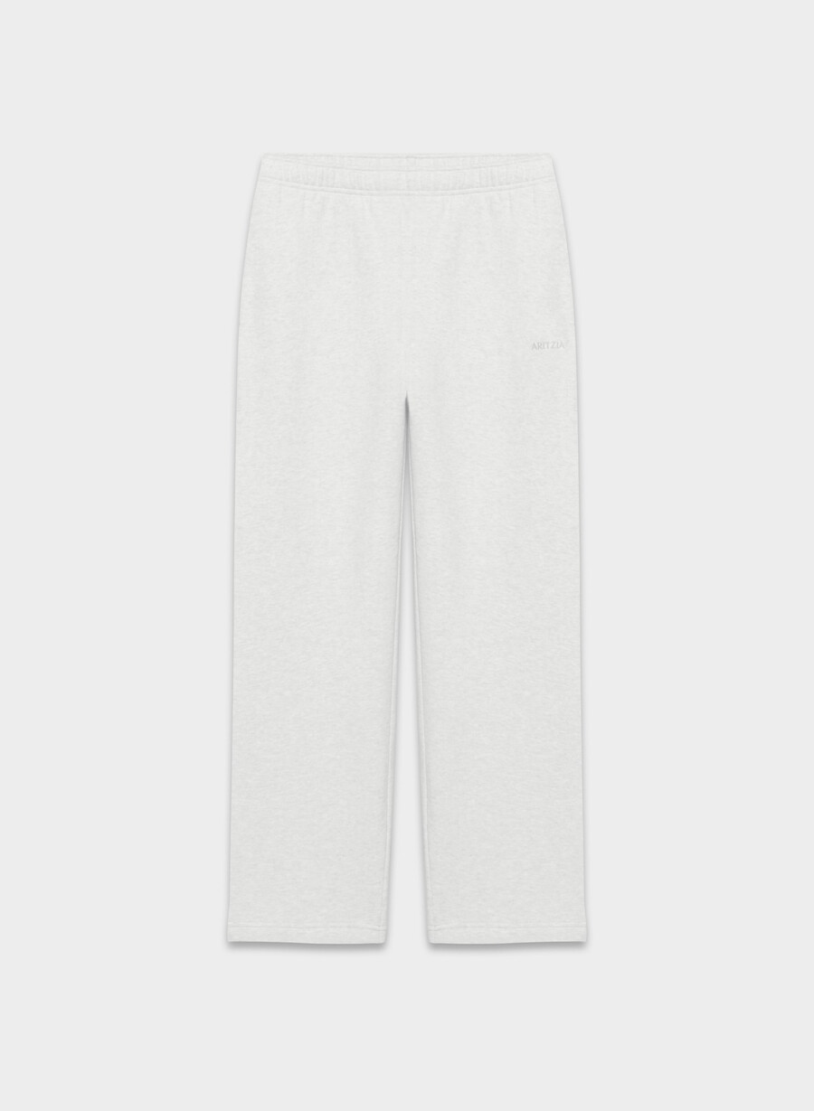 pantaloni de trening cozy sweatfleece mega straight heather cloud white