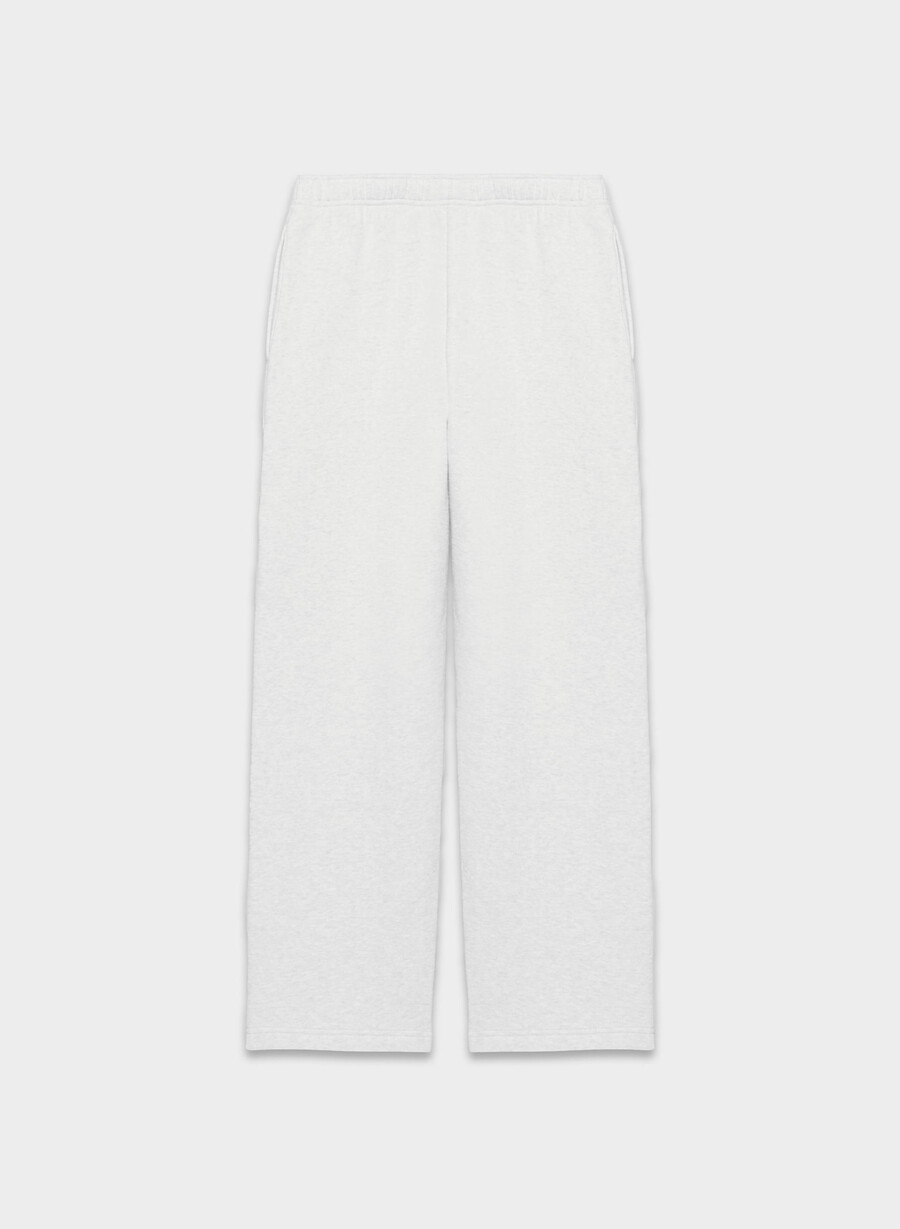 pantaloni de trening cozy sweatfleece mega straight heather cloud white