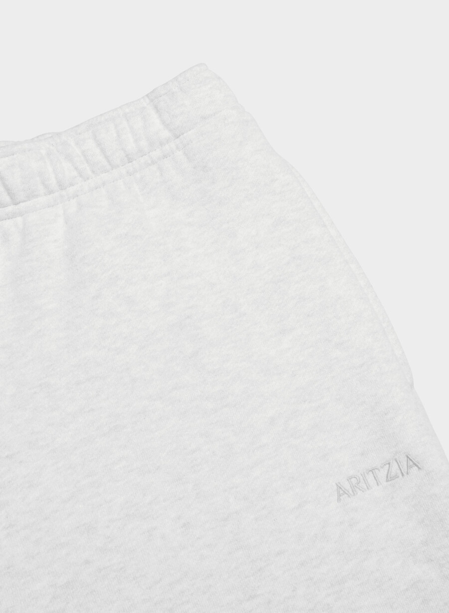 pantaloni de trening cozy sweatfleece mega straight heather cloud white