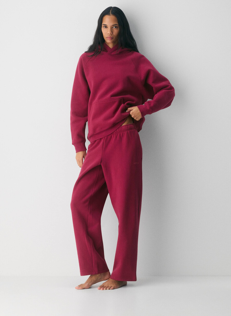 pantaloni de trening cozy sweatfleece mega straight juicy rose