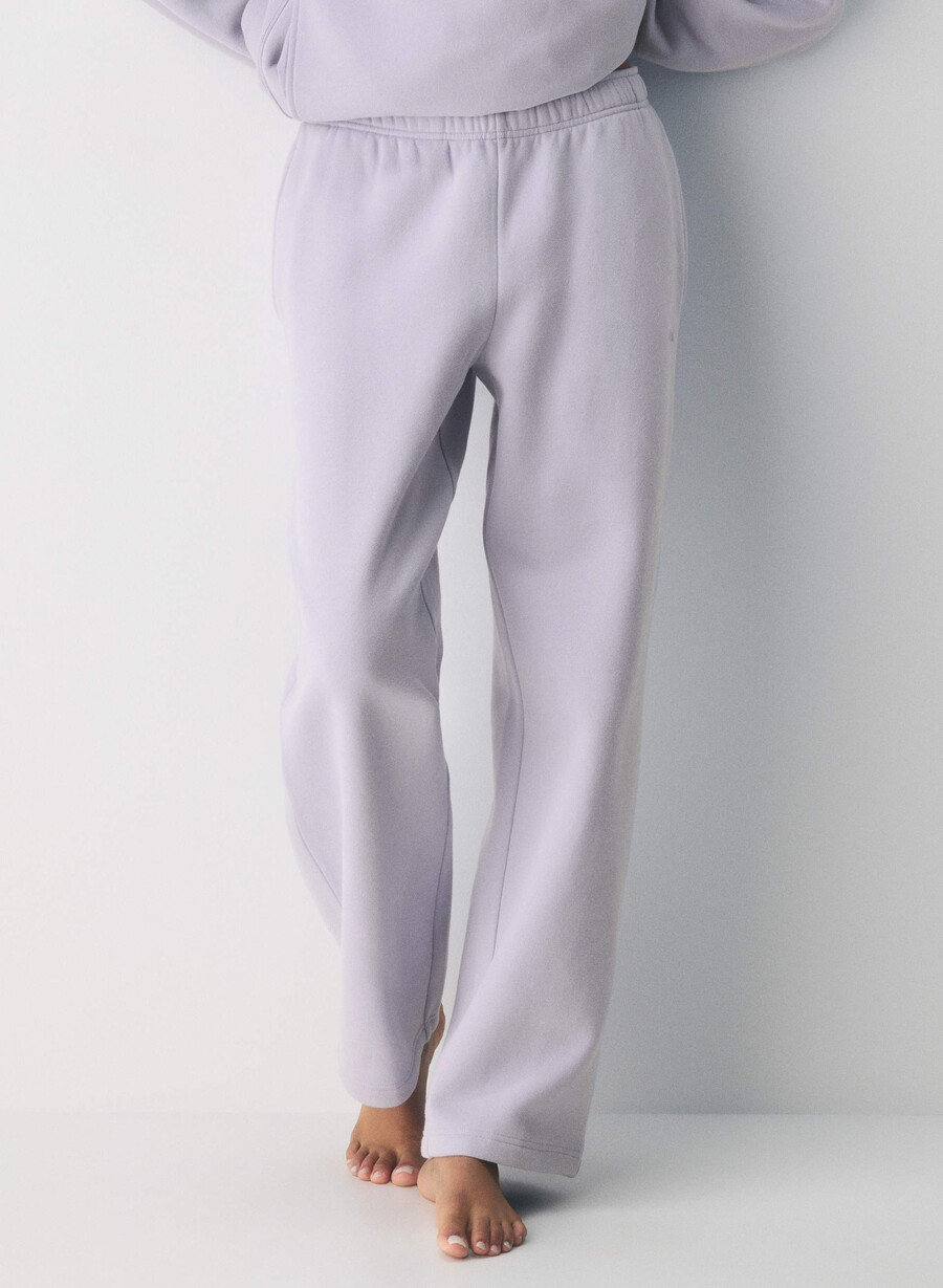 pantaloni de trening cozy sweatfleece mega straight wildflower lilac