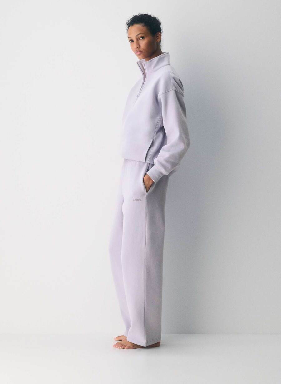 pantaloni de trening cozy sweatfleece mega straight wildflower lilac