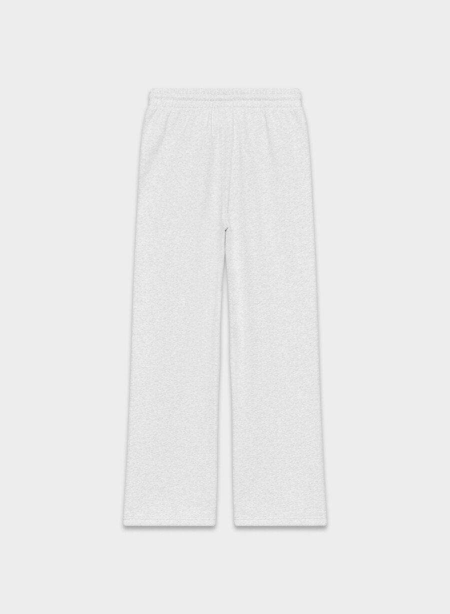 pantaloni de trening largi cozy sweatfleece boyfriend heather cloud white