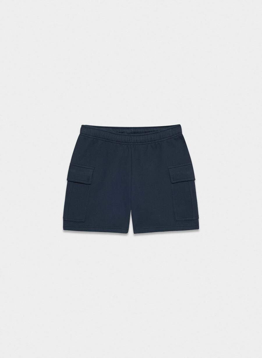 pantaloni scurți confortabili din fleece mega cargo la jumătatea coapsei admiral
