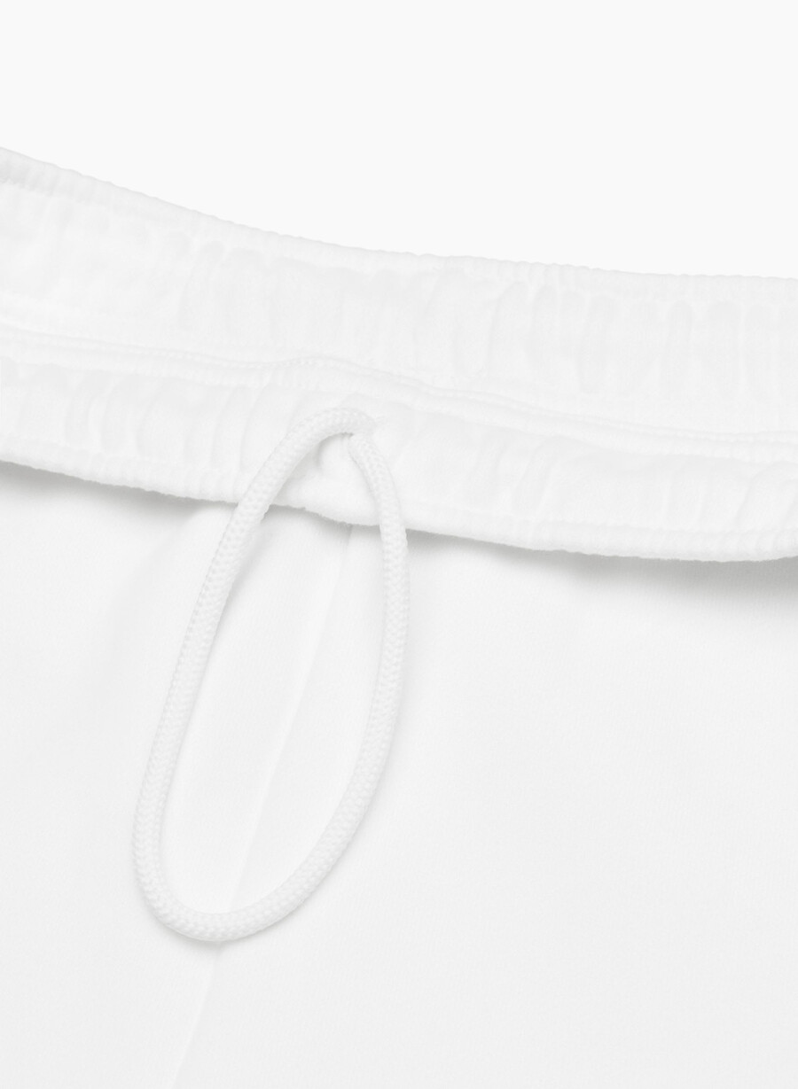 pantaloni scurți confortabili din fleece mega cargo la jumătatea coapsei albi