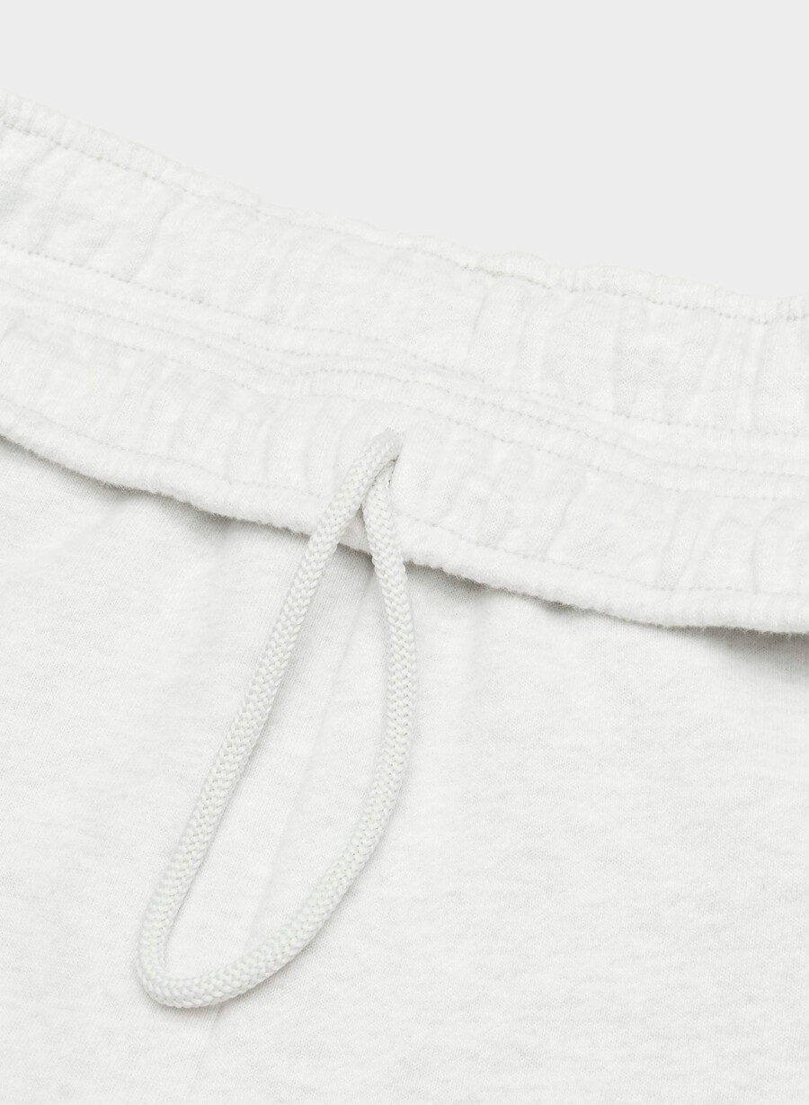 pantaloni scurți confortabili din fleece mega cargo la jumătatea coapsei heather cloud white