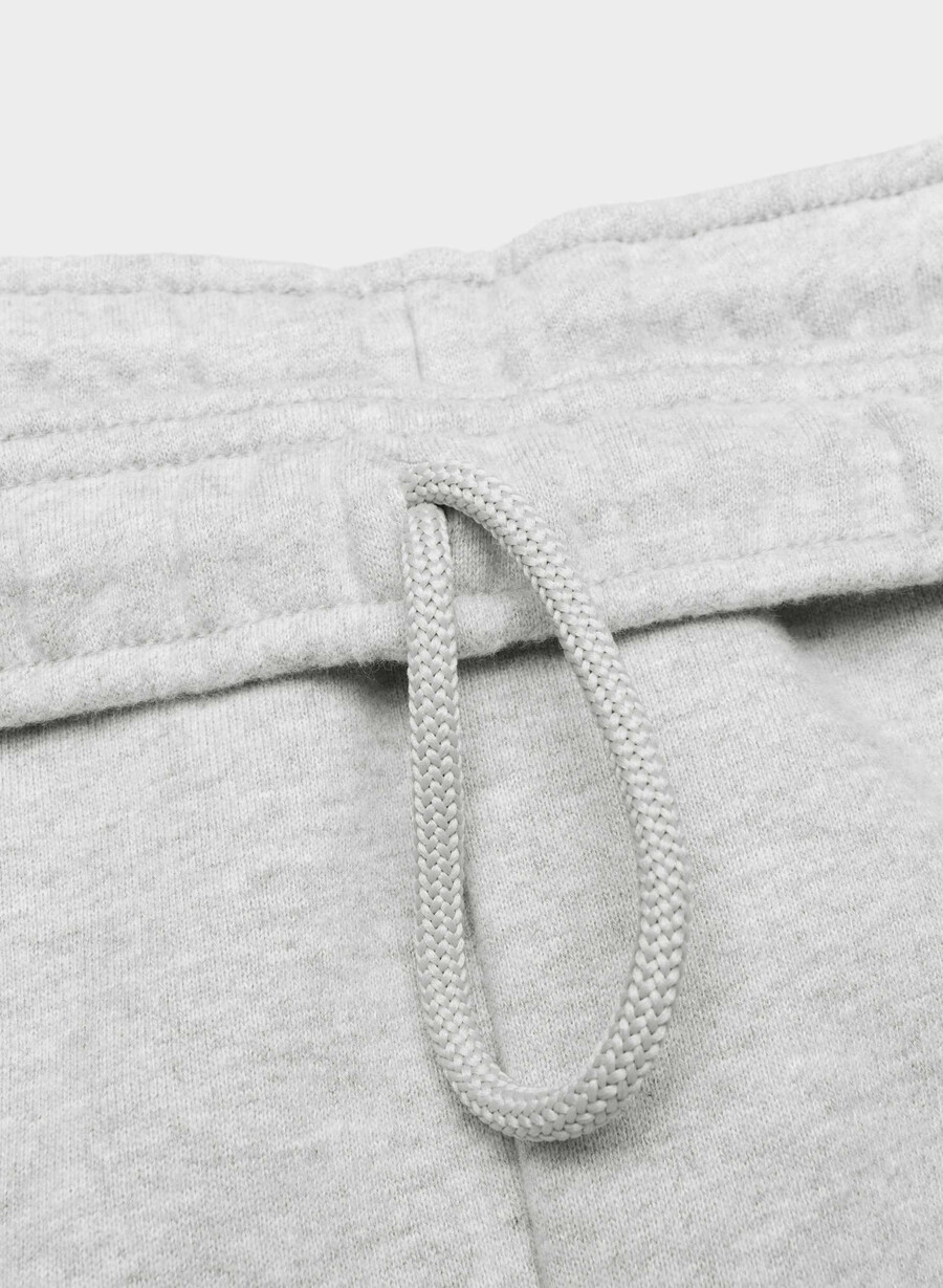 pantaloni scurți confortabili din fleece mega cargo la jumătatea coapsei din material heather chrome