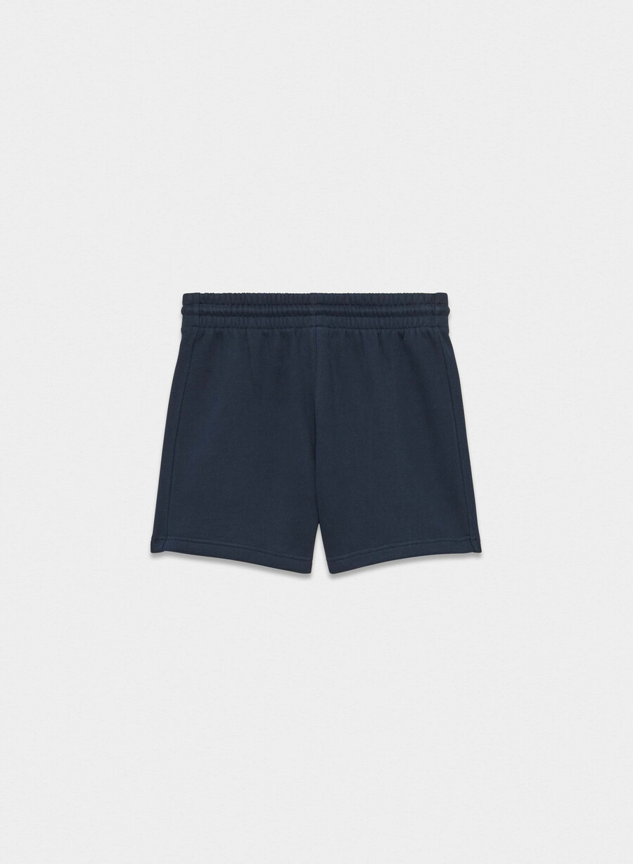 pantaloni scurți confortabili din fleece boyfriend la jumătatea coapsei admiral