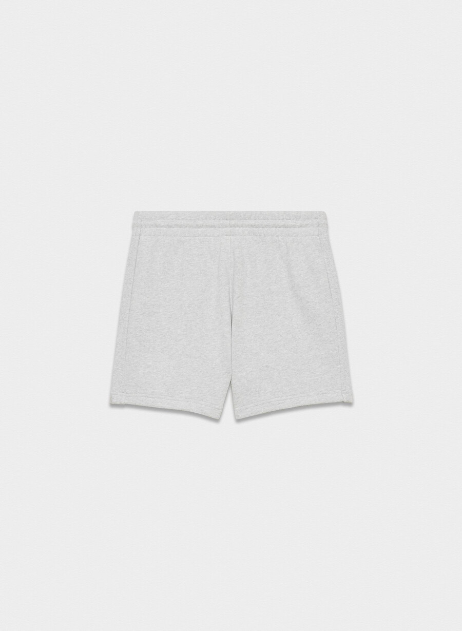 pantaloni scurți confortabili din fleece boyfriend până la jumătatea coapsei heather chrome