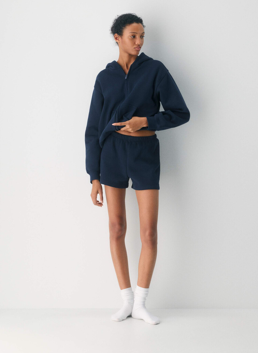 pantaloni scurți mini confortabili din fleece talie înaltă perfecti admiral