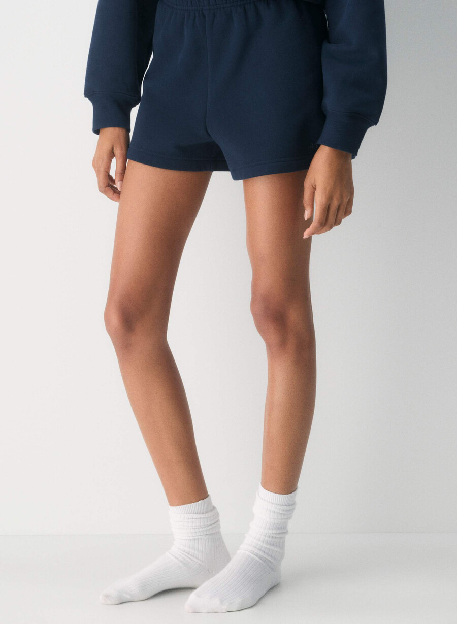 pantaloni scurți mini confortabili din fleece talie înaltă perfecti admiral