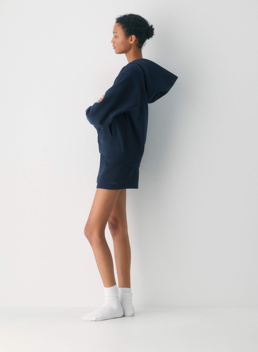 pantaloni scurți mini confortabili din fleece talie înaltă perfecti admiral