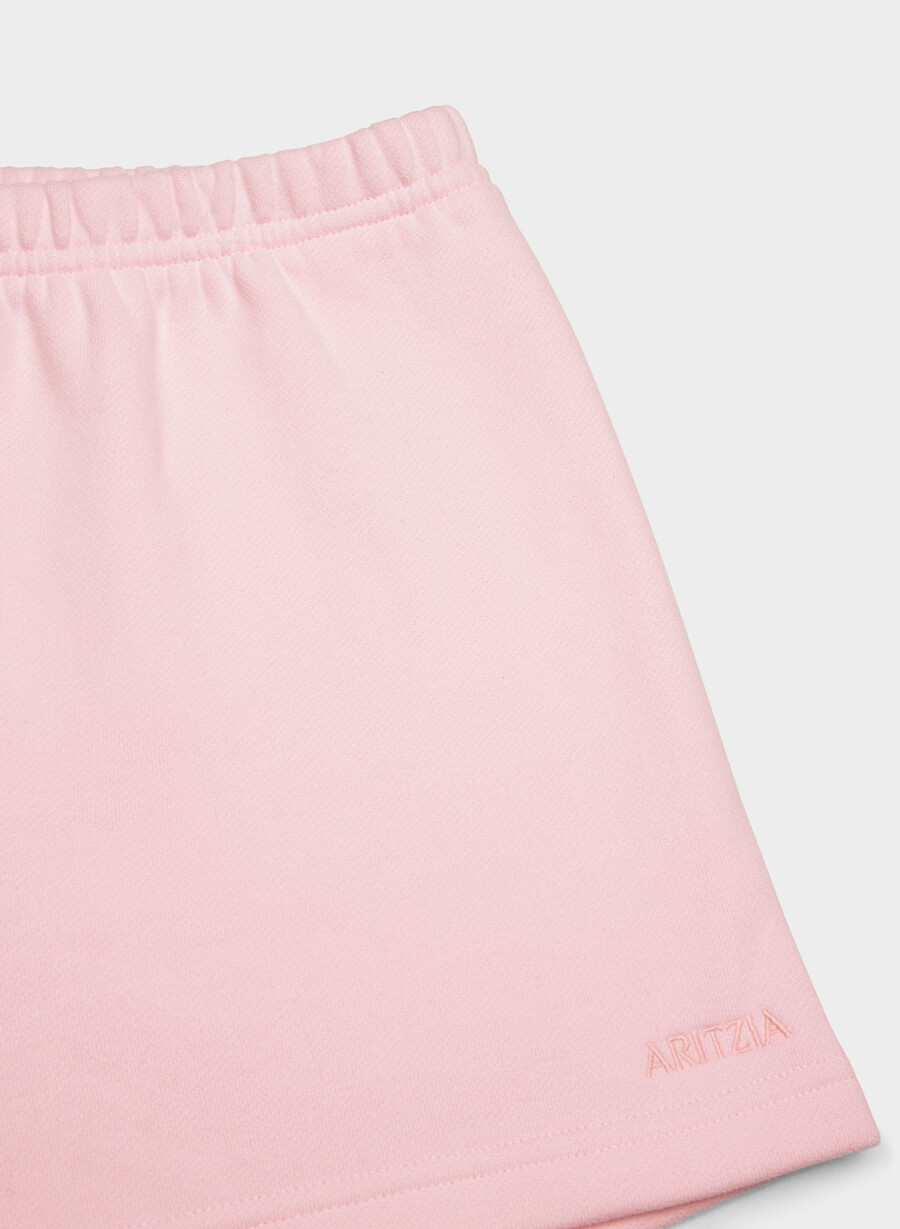 pantaloni scurți mini confortabili din fleece talie înaltă villa pink
