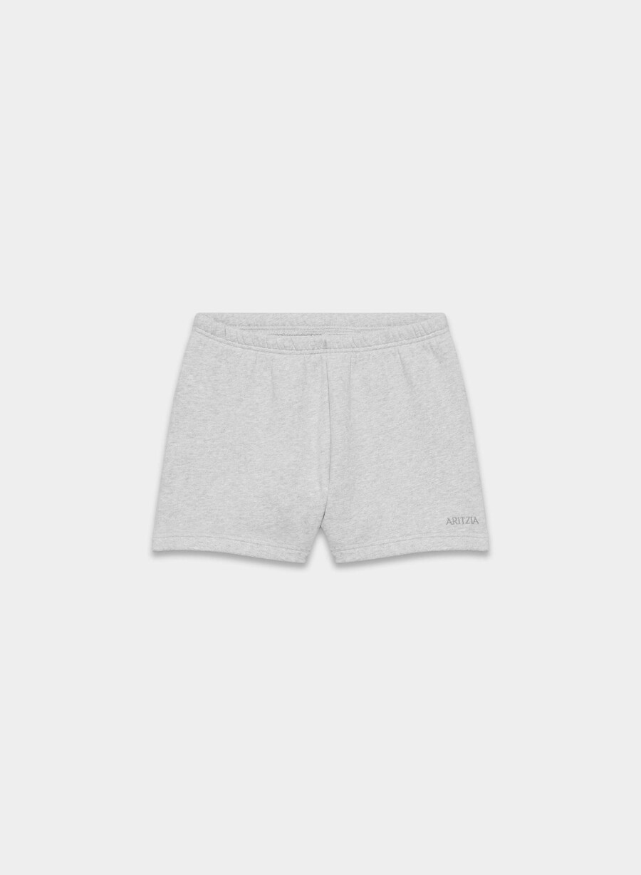 pantaloni scurți mini din fleece confortabili talie înaltă heather chrome