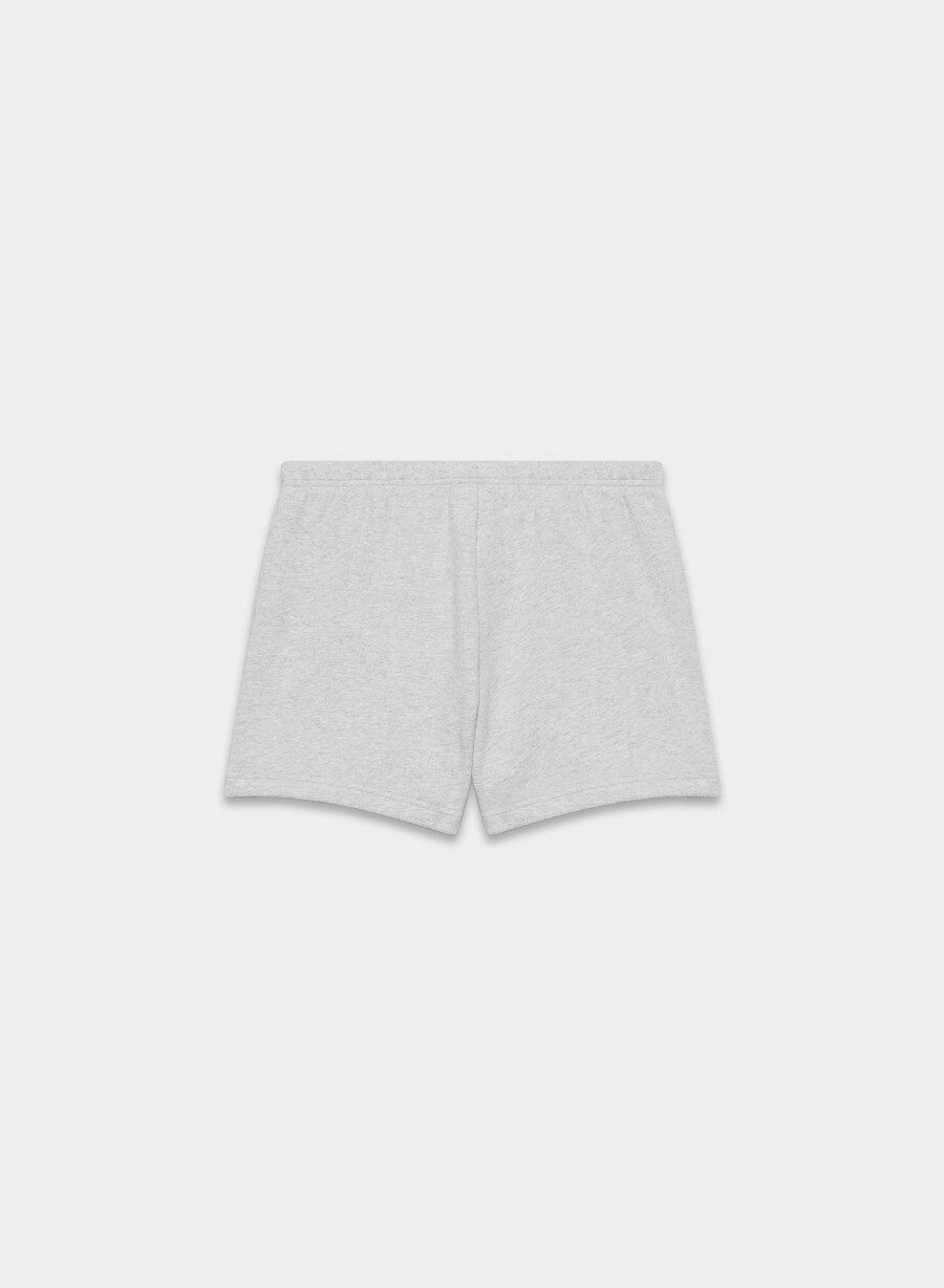 pantaloni scurți mini din fleece confortabili talie înaltă heather chrome