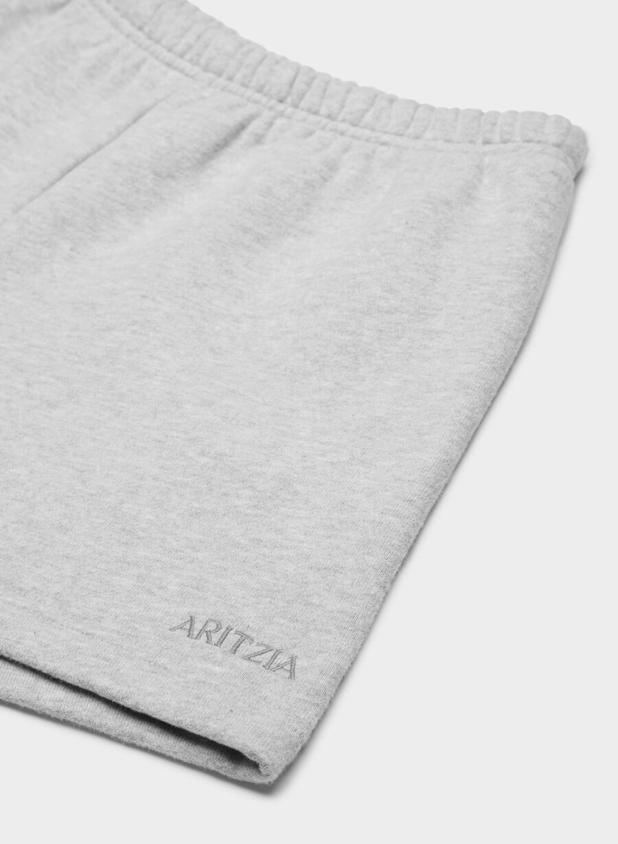 pantaloni scurți mini din fleece confortabili talie înaltă heather chrome
