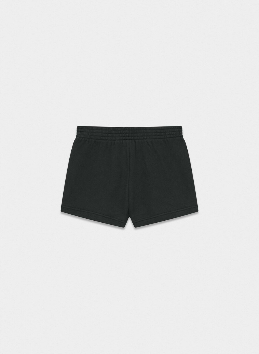 pantaloni scurți confortabili din fleece perfect micro negri