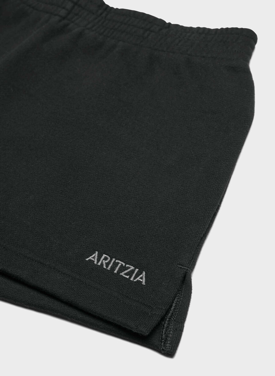 pantaloni scurți confortabili din fleece perfect micro negri