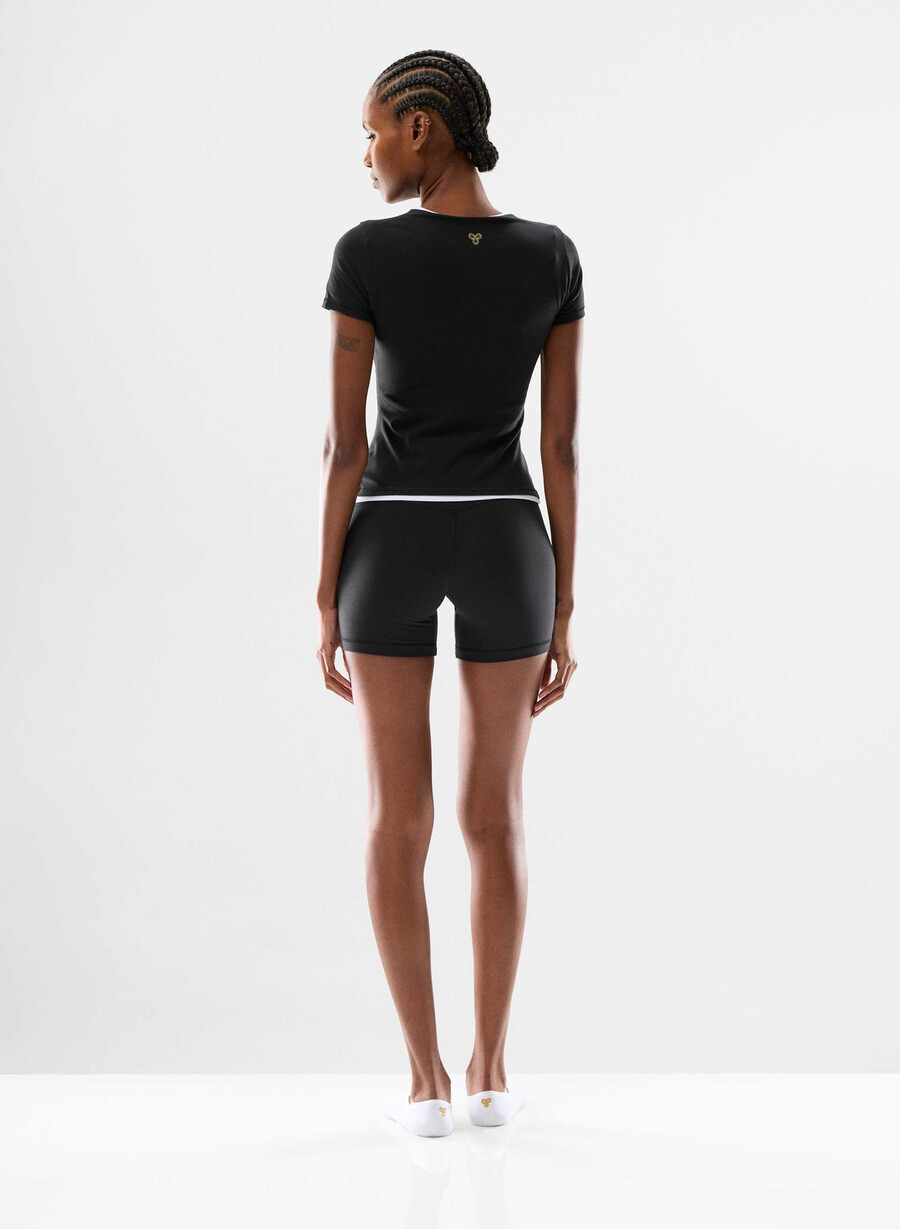 pantaloni scurți butter cheeky hi-rise de 5 negri