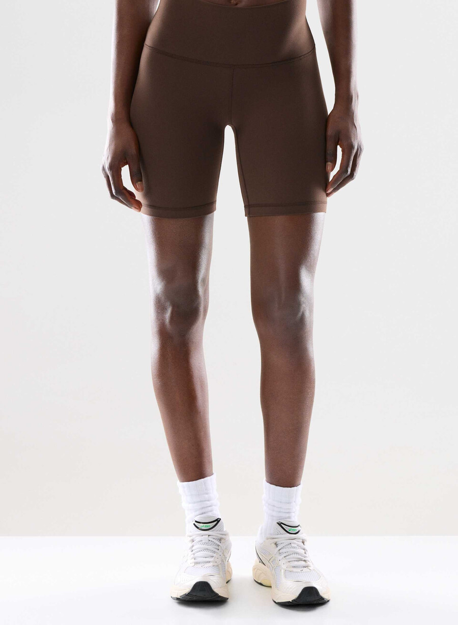 pantaloni scurți butter cheeky hi-rise 7 maro mocha rich