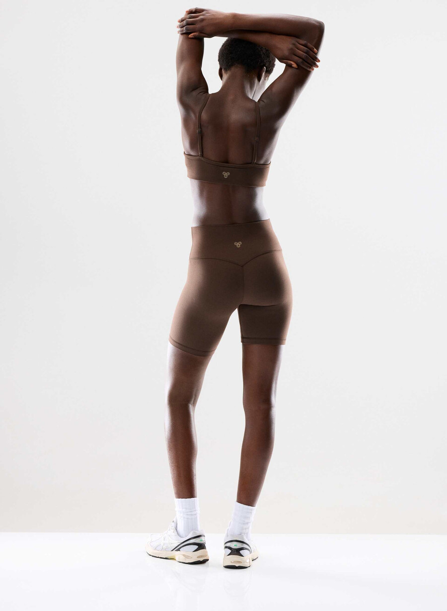 pantaloni scurți butter cheeky hi-rise 7 maro mocha rich