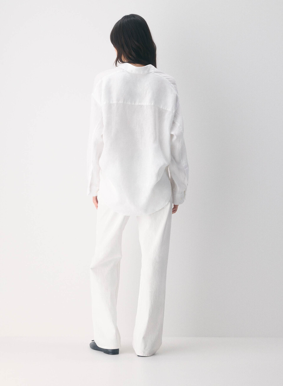 cămașă reminisce relaxed linen dark night navy