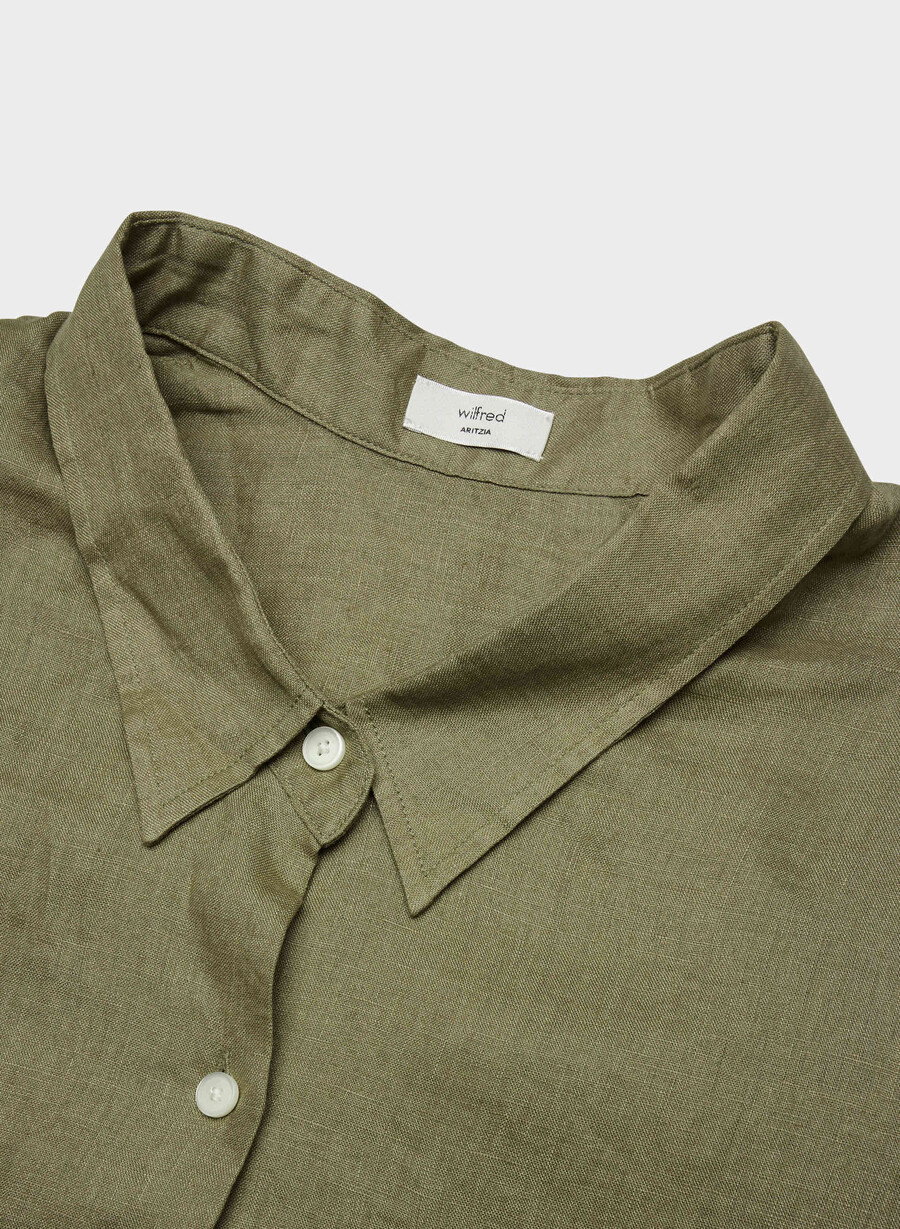 cămașă reminisce relaxed linen sundried olive