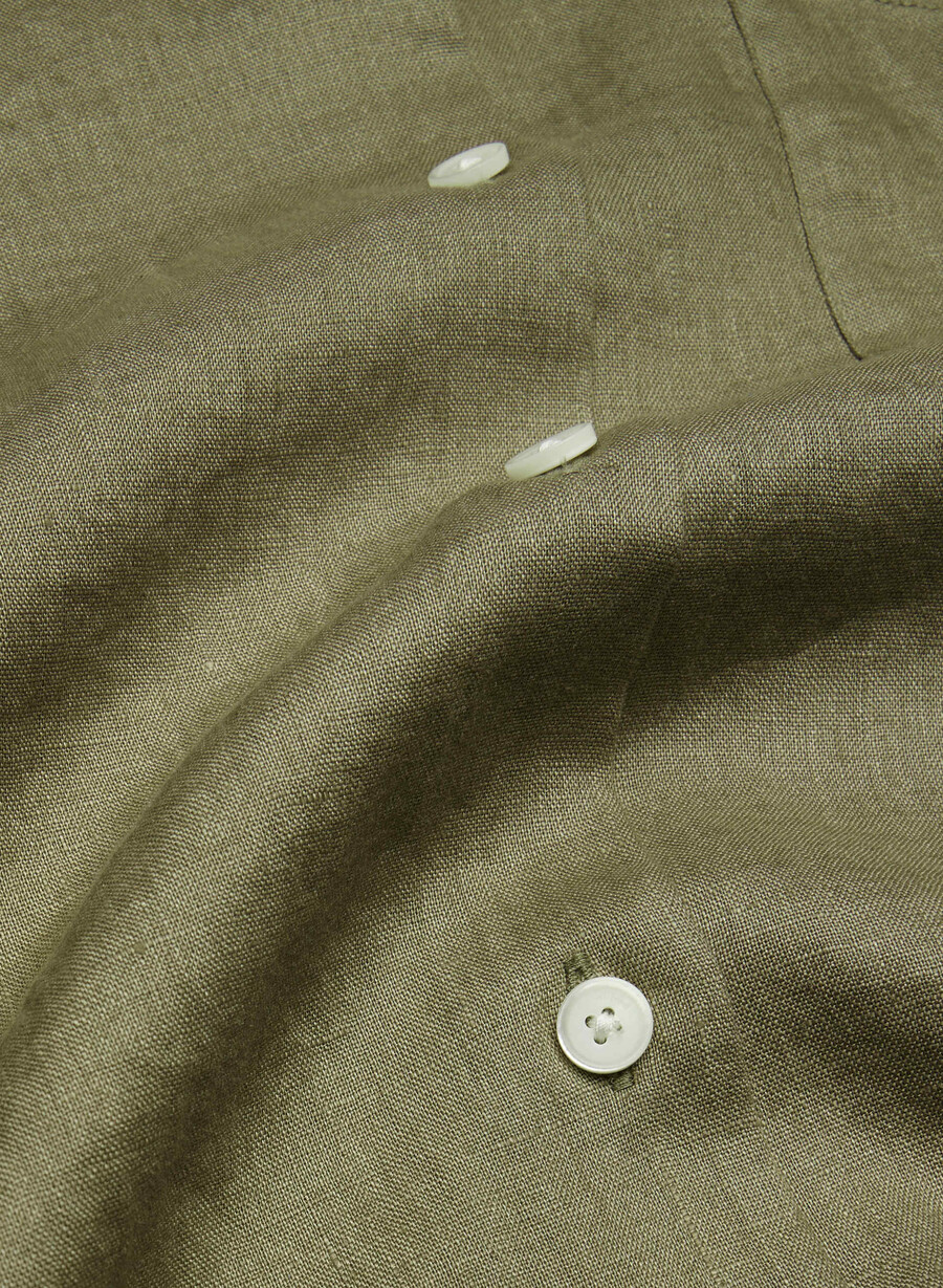 cămașă reminisce relaxed linen sundried olive